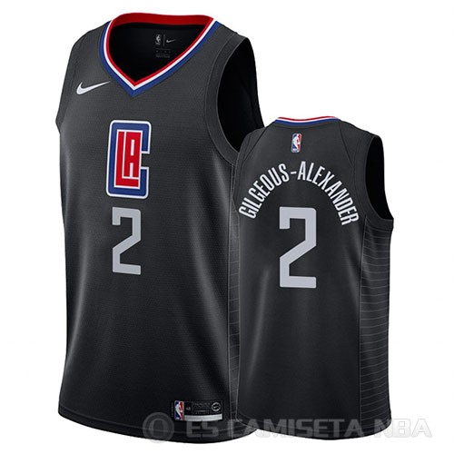 Camiseta Shai Gilgeous-Alexander #2 Los Angeles Clippers Statement 2019 Negro - Haga un click en la imagen para cerrar